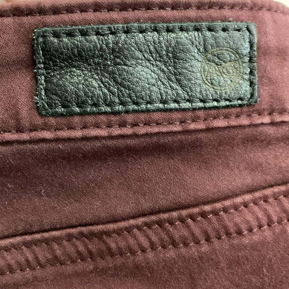 AG Adriano Goldschmied 29R Women's Maroon The Prima Mid Rise Skinny Made In USA - Picture 4 of 9